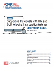 Webinar Companion Guide: Supporting People with HIV and OUD following Incarceration