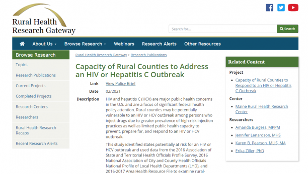 Thumbnail of policy brief webpage